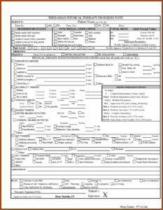 Physical Therapy Progress Note Template Pdf