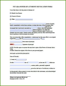 Poa Revocation Form Texas