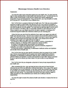 Power Of Attorney Form Free Printable Mississippi