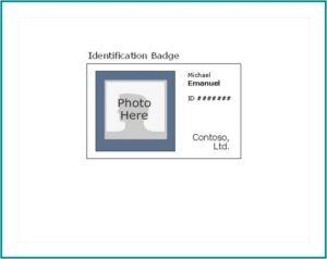 Printable Id Badge Template