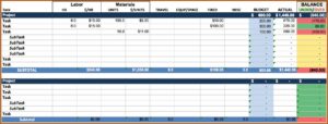 Project Tracking Excel Sheet Template