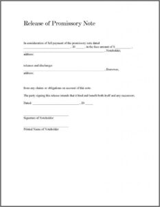 Promissory Note Form