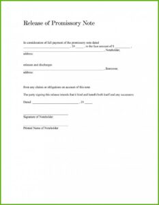 Promissory Note Form Canada