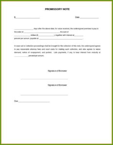 Promissory Note Format