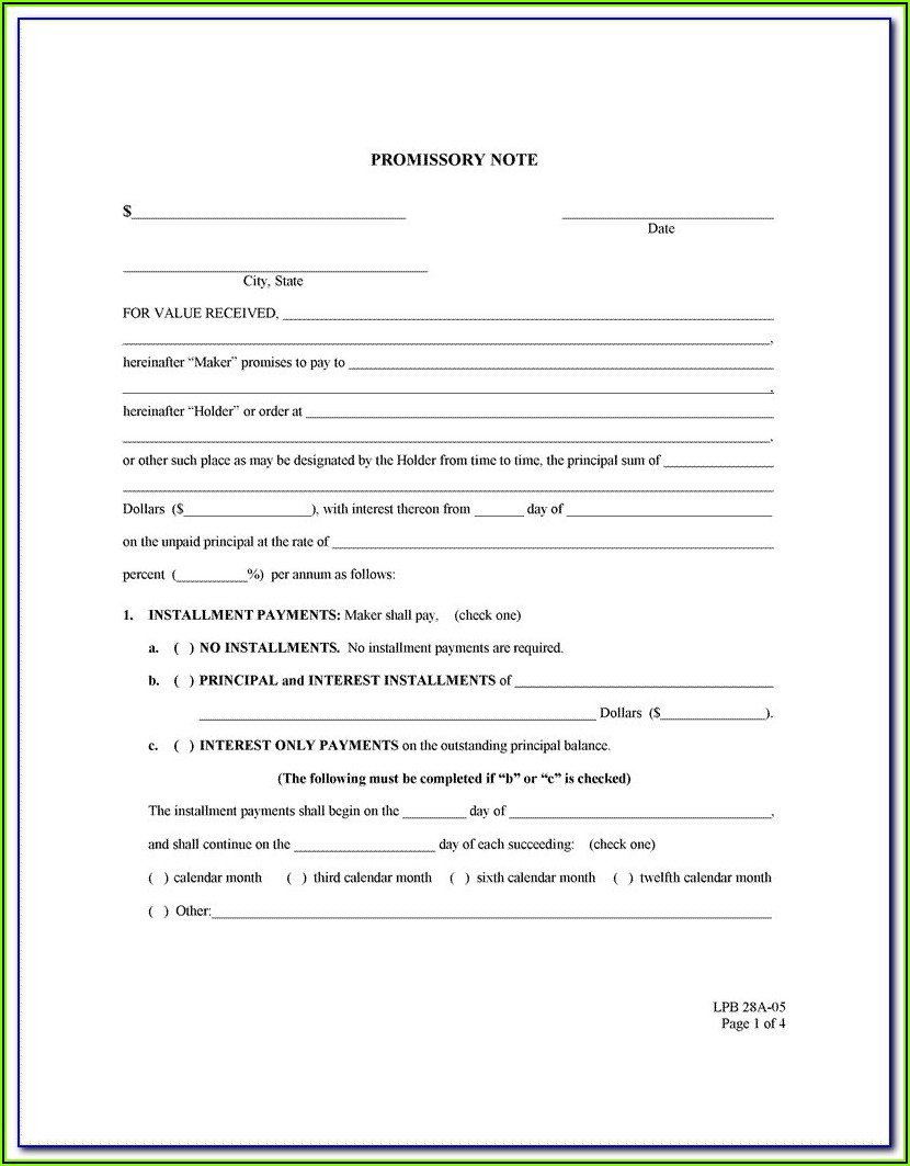 Promissory Note Format India