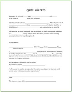 Quick Claims Deed Form