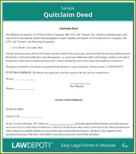 Quit Claim Deed Wi Form