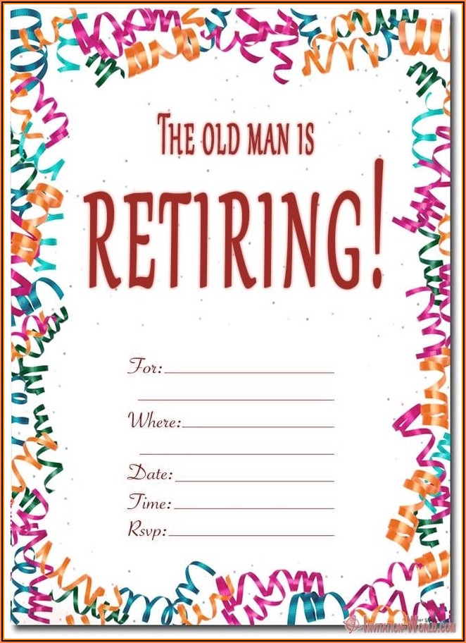 Retirement Party Invite Free Download