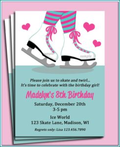 Roller Skating Birthday Invitations Templates