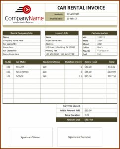 Sales Invoice Templates Word