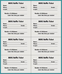 Sample Of Raffle Tickets Templates
