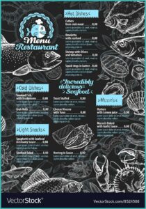 Seafood Restaurant Menu Template