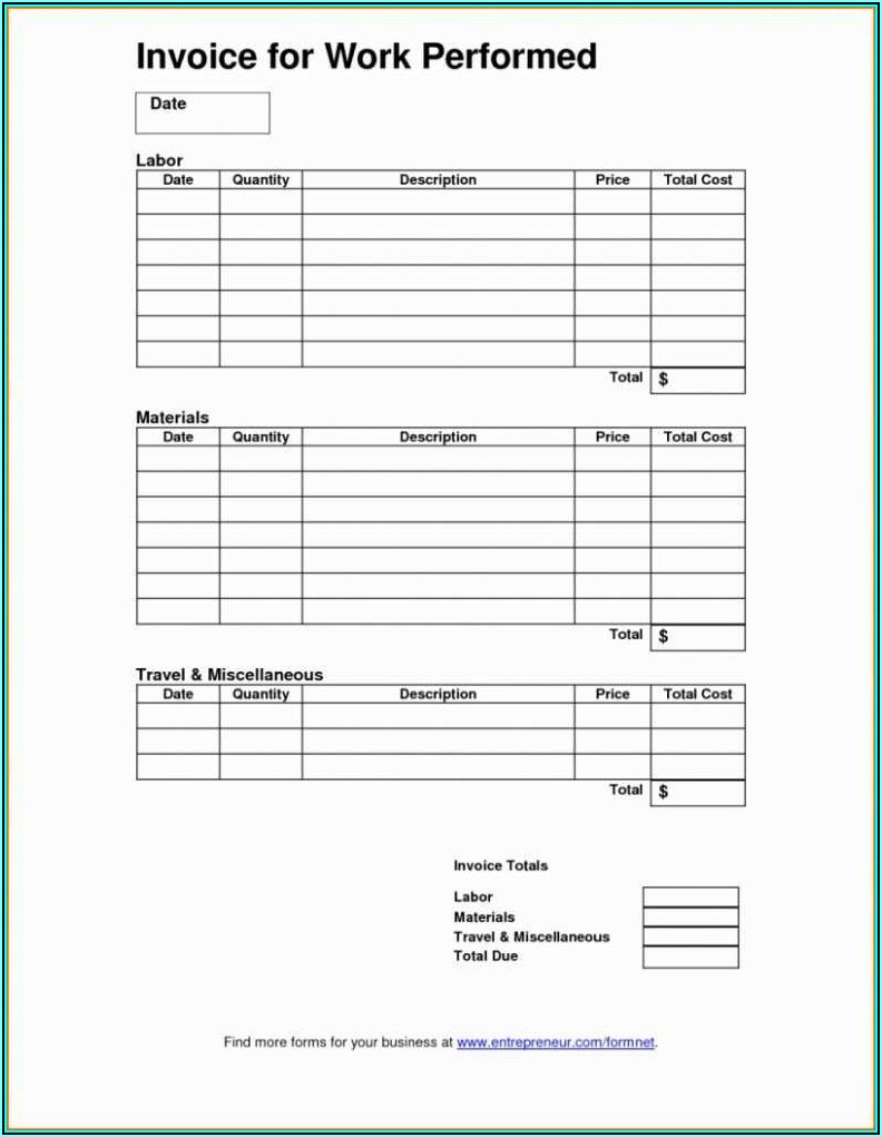 Self Employed Invoice Template Nz