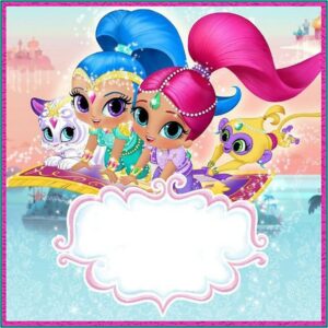 Shimmer And Shine Birthday Invitations Template