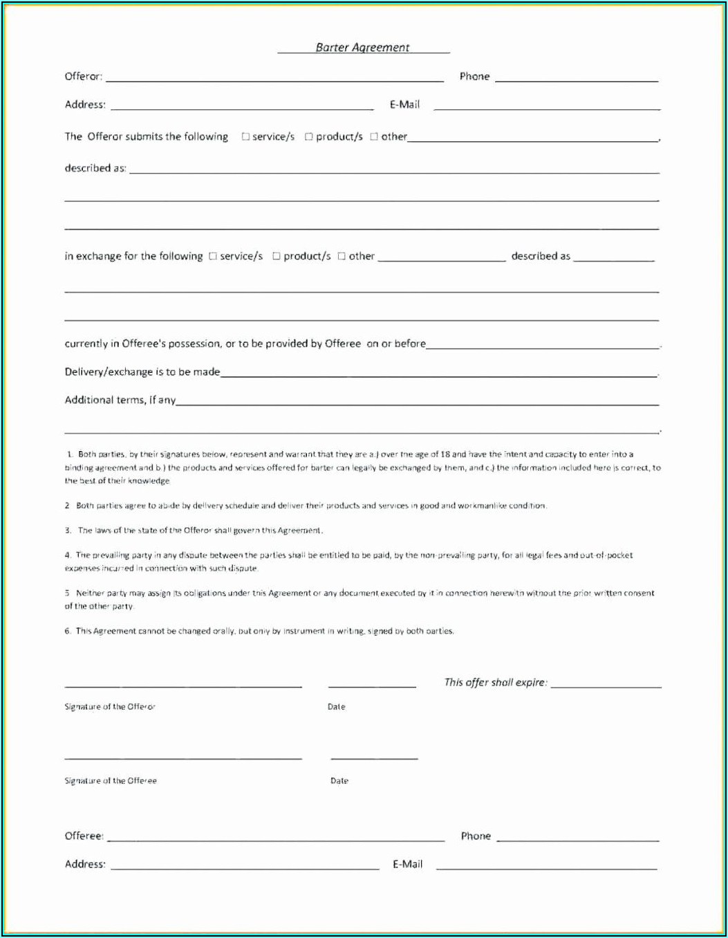 Simple Advertising Contract Template