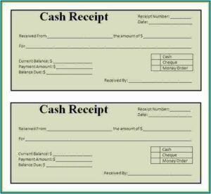 Simple Cash Receipt Forms