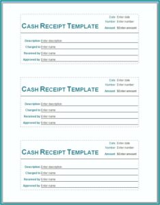 Simple Cash Receipt Template Word Doc