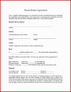 Simple House Rental Agreement Format