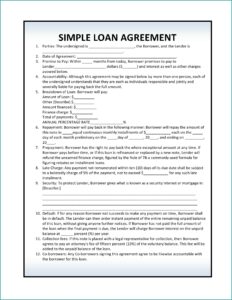 Simple Loan Agreement Template