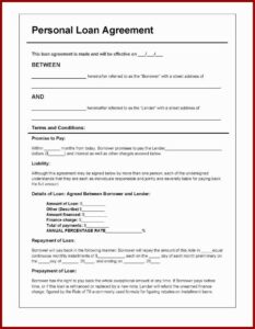 Simple Loan Form Template