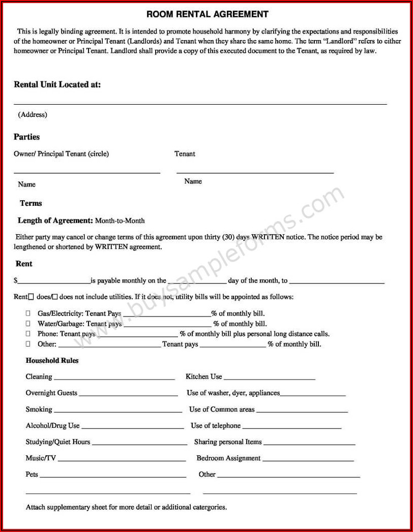 Simple Rental Agreement Form