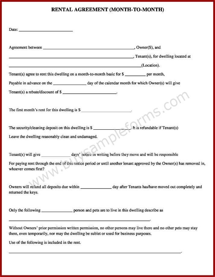 Simple Rental Agreement Format