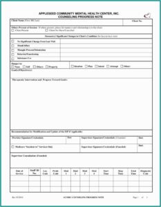 Soap Note Template Therapy