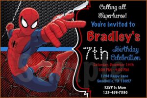 Spiderman Birthday Invitation Templates Free