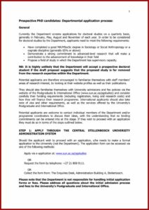 Stellenbosch University Bursary Application Forms