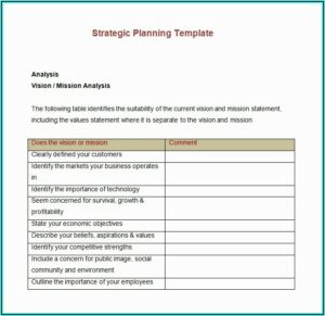 Strategic Account Plan Template Excel