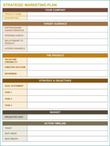 Strategic Sales Plan Template Excel