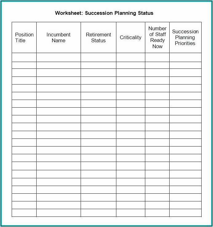 Succession Planning Template Excel