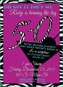 Surprise 50th Birthday Party Invitations Templates Free