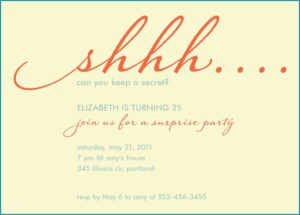Surprise Birthday Party Invitations Templates Free