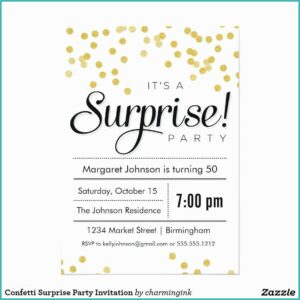 Surprise Party Invitations Templates Free