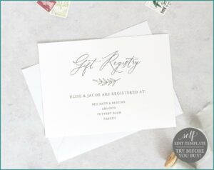 Target Wedding Registry Card Template