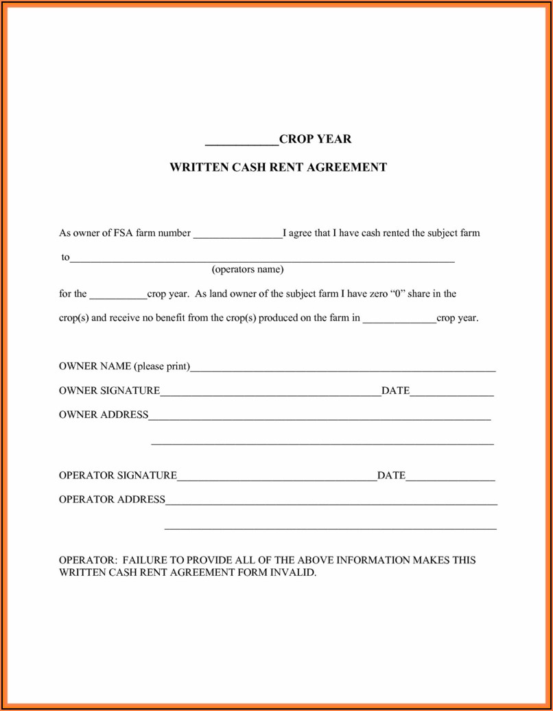 Texas Farm Lease Agreement Template