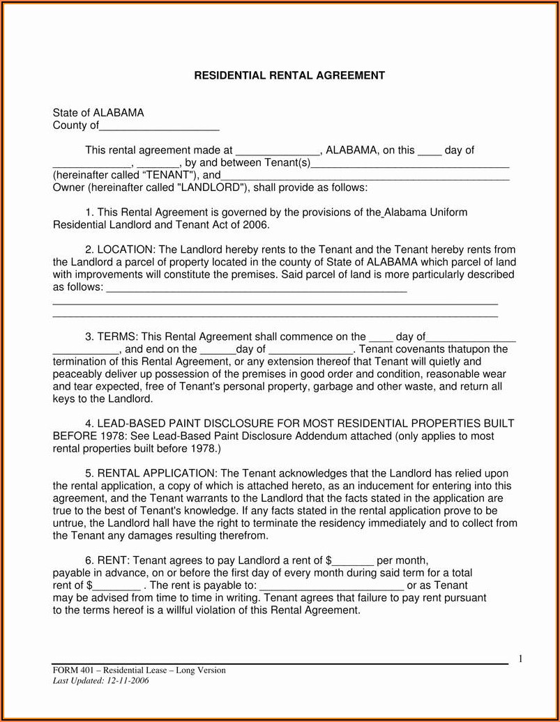 Texas Rental Agreement Forms