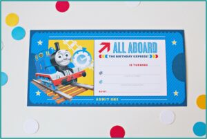 Thomas The Train Birthday Invitation Free Template