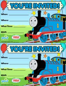 Thomas The Train Invitation Template Free