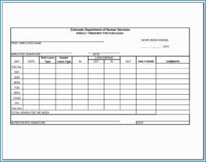 Timesheet Template Free Printable