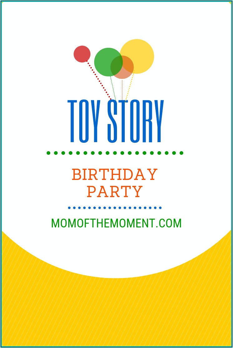 Toy Story Party Invitation Templates