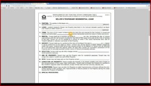 Trec Forms Seller's Temporary Residential Lease