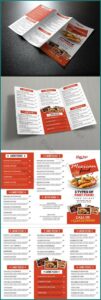 Tri Fold Restaurant Food Menu Template Free Psd
