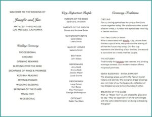Tri Fold Wedding Program Template Word