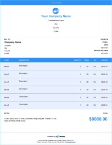 Trucking Company Invoice Template