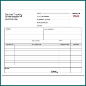 Trucking Invoice Template