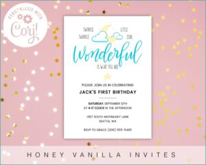 Twinkle Twinkle Little Star Invitation Template