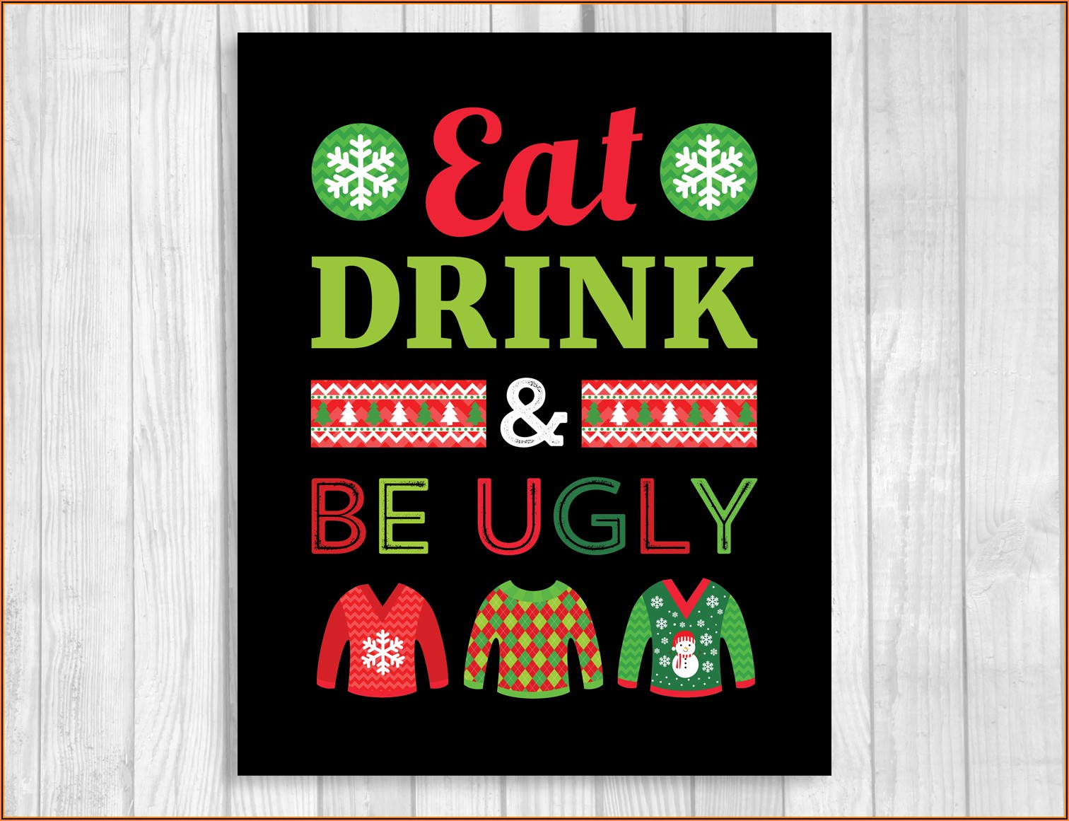 Ugly Sweater Party Printable