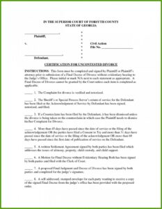 Uncontested Divorce Forms Ohio